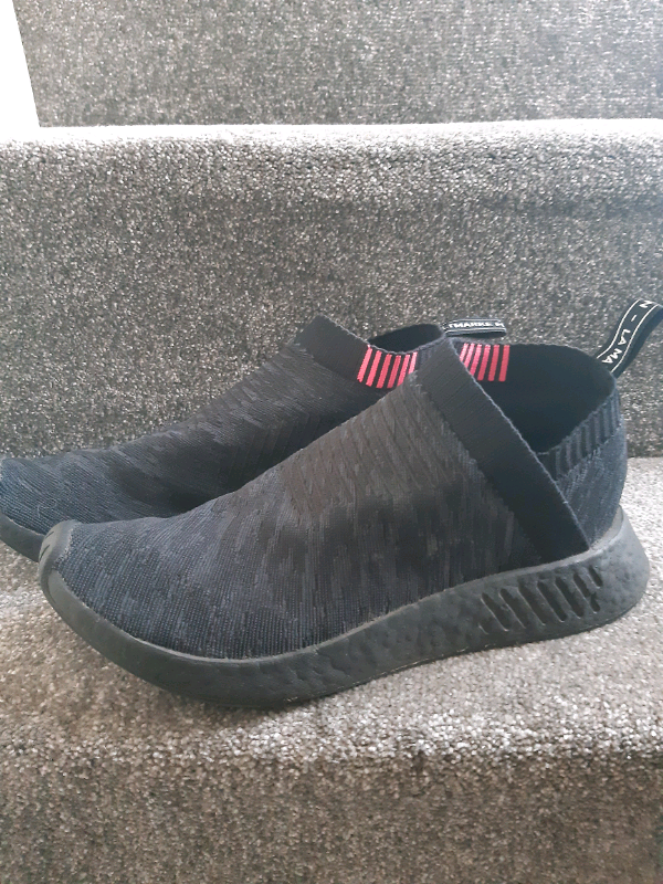 mens black adidas trainers size 10